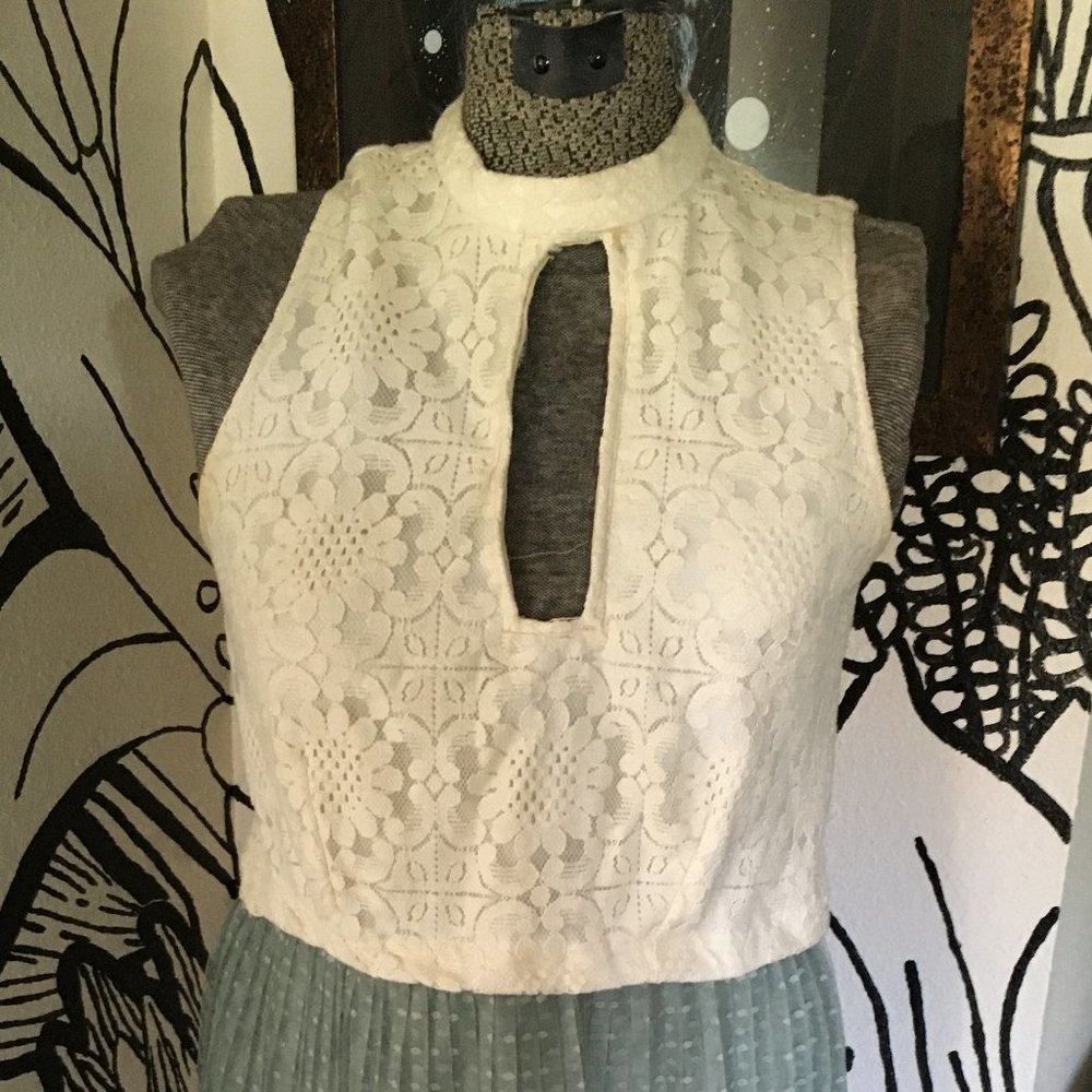 Altered Lace Crop Top